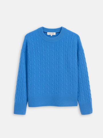 Charlie Cashmere Sweater in French Blue