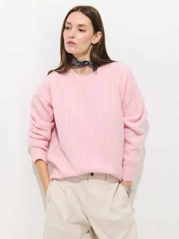 Charlie Cashmere Sweater in Rose Quartz
