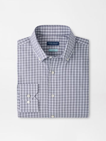 Chester Cotton Sport Shirt in Navy