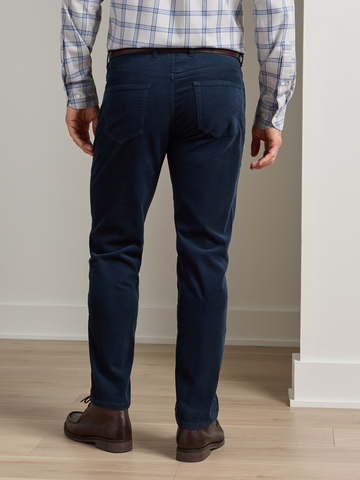 Classic Comfort Corduroy Five Pocket Pant in Dark Navy