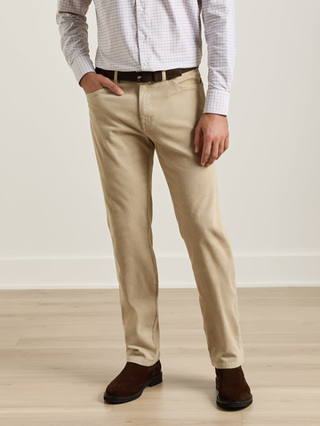 Classic Comfort Corduroy Five Pocket Pant in Stone