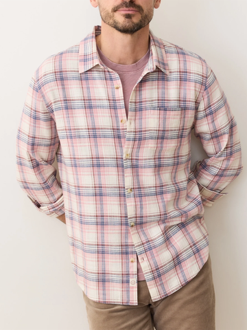 Classic LS Stretch Selvage Shirt in Warm Multi Plaid