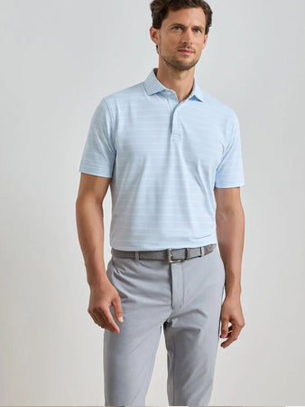 Coda Performance Mesh Polo in Blue Brisk – MAHI GOLD