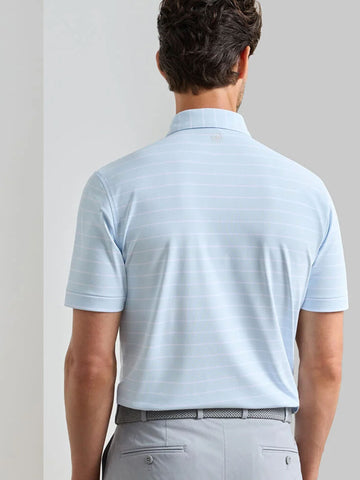 Coda Performance Mesh Polo in Blue Brisk