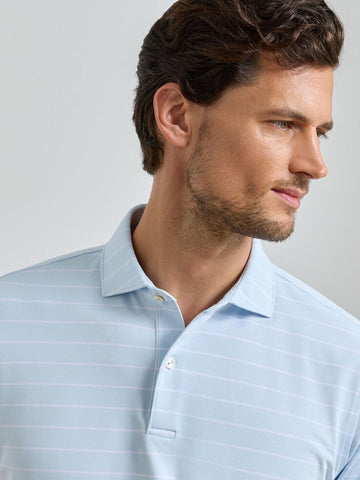 Coda Performance Mesh Polo in Blue Brisk