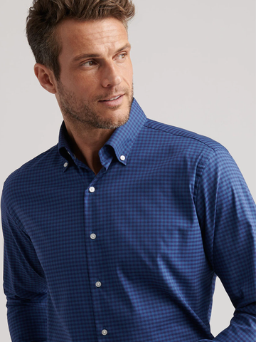 Conway Crown Lite Cotton-Stretch Sport Shirt in Blue Haze