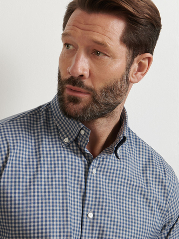 Conway Crown Lite Cotton-Stretch Sport Shirt-Gale Grey