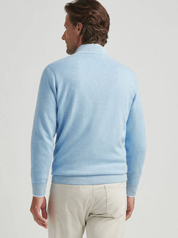 Cool Spun Birdseye Quarter-Zip Sweater in Morning Blue