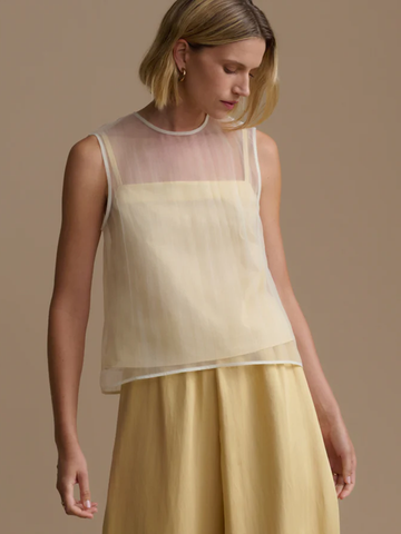 Cora Top in Pale Yellow