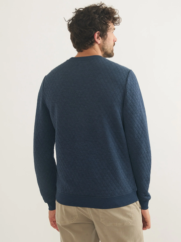 Men's Corbet LW Diamond Quilted Crewneck Lightweight in Navy
