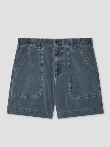 Cord Short in Faded Navy