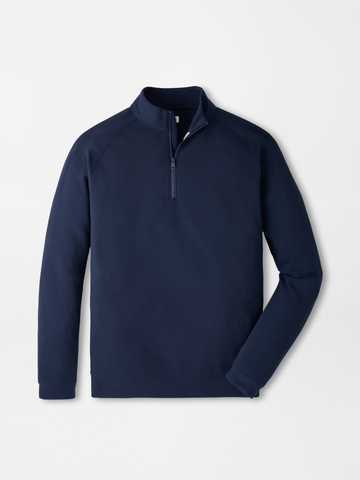 Cradle Piqué Performance Quarter-Zip in Navy