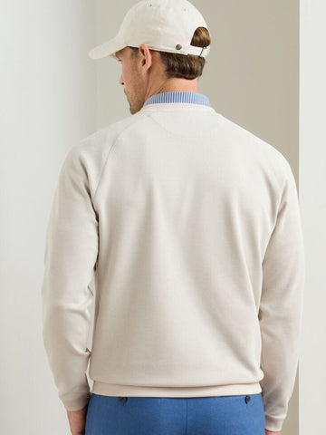Cradle Pique Performance Crewneck in Almond