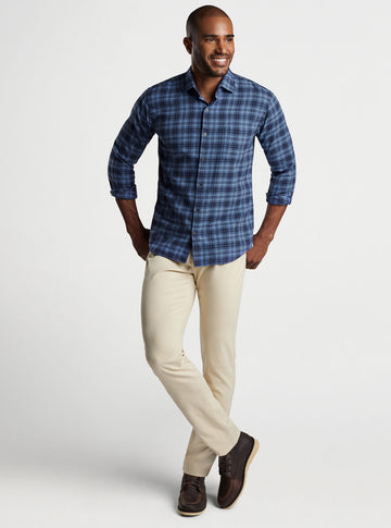 Crestline Cotton Sport Shirt in Twilight Blue