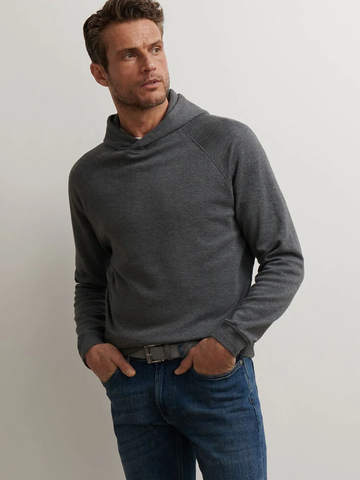 Crown Comfort Knit Hoodie in Charcoal