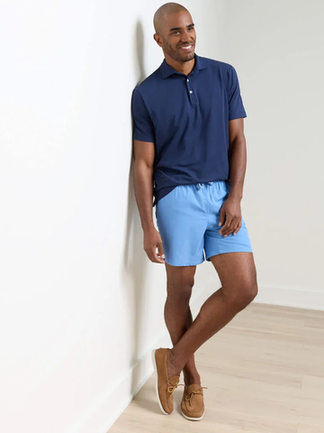 Crown Solid Swim Trunk in Bonnet