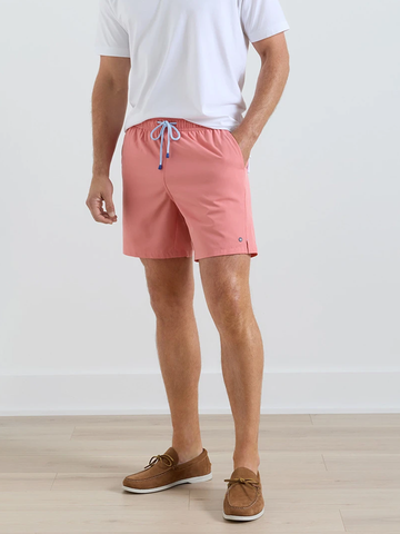 Crown Swim Trunk in Venetian Pink