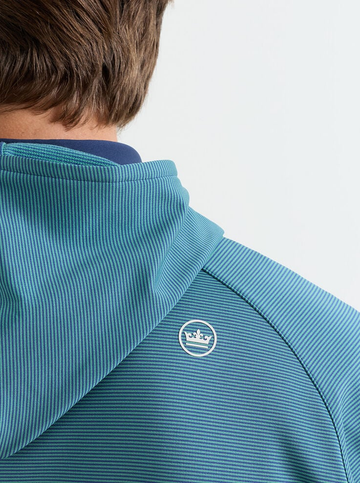 Custom Cape Pine Sugar Stripe Performance Hoodie in Sport Navy