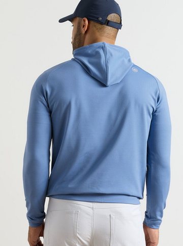 Custom Cape Pine Sugar Stripe Performance Hoodie in Windsor Blue