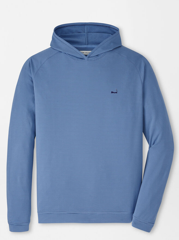 Custom Cape Pine Sugar Stripe Performance Hoodie in Windsor Blue