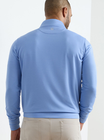 Custom Cape Perth Mélange Performance Quarter-Zip in Bluebird