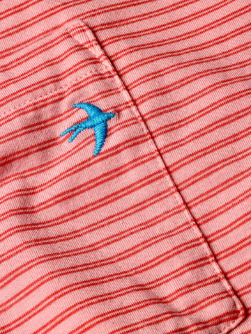 DBL Feedstripe Tee in Sherbert/Red