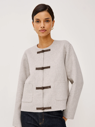 Deidre Jacket in Heather Oat