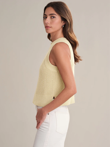 Demi High Neck Crew Tank Lemon Icing