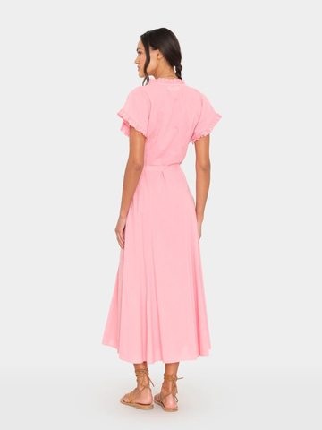 Dixie Dress in Hot Coral