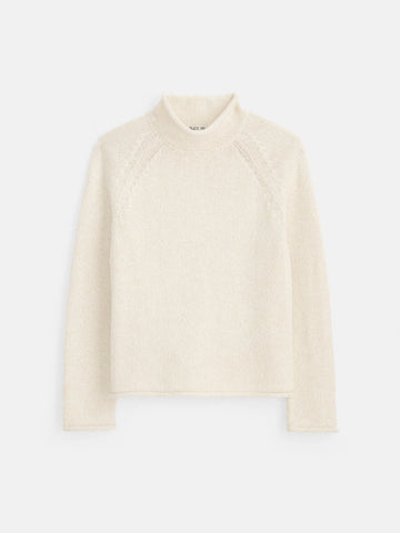 Eastport Rollneck in Marled Ivory