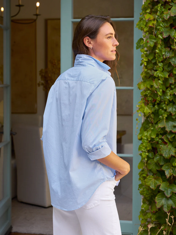 Eileen Relaxed Button-Up Shirt in French Blue