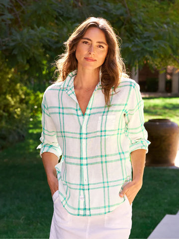 Eileen in Green & Light Pink Plaid