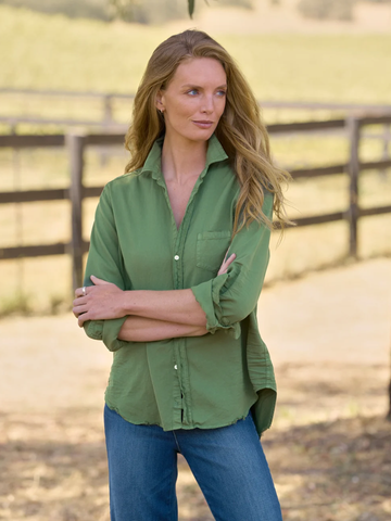 Eileen Relaxed Button-Up Shirt in Nori