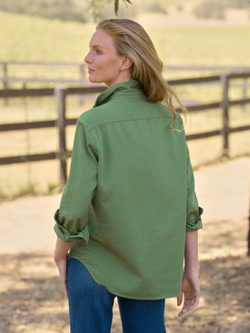 Eileen Relaxed Button-Up Shirt in Nori
