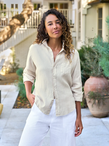 Eileen Button Up in Sand