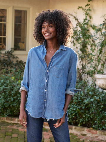 Eileen Denim - Button-Up in Vintage Stonewashed Indigo