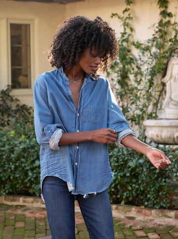 Eileen Denim - Button-Up in Vintage Stonewashed Indigo