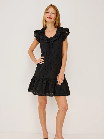 Essie Dress in Black Eyelet