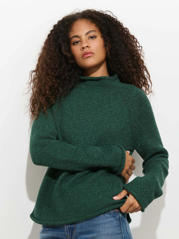 Eastport Rollneck in Marled Spruce