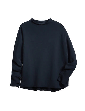 Effie - L/S Funnel Neck Capelet in BR Navy
