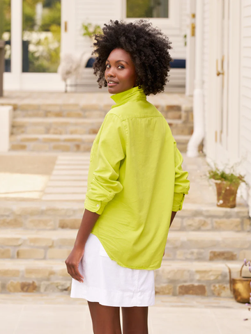 Eileen Button-Up in Lime Denim