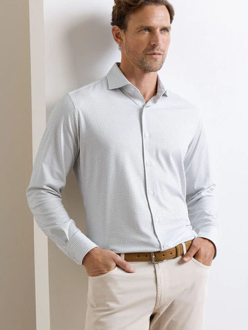 Excursionist Flex Gingham Sport Shirt in British Grey