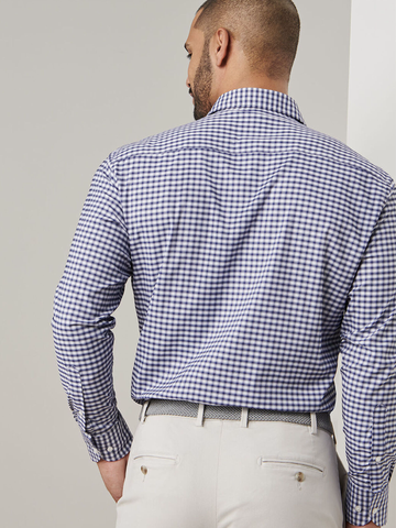 Fairbanks Performance Twill Sport Shirt in Navy