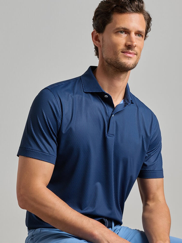Fermata Performance Jersey Polo in Navy