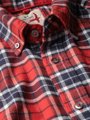 Flyweight Flannel in Red/Navy Plaid