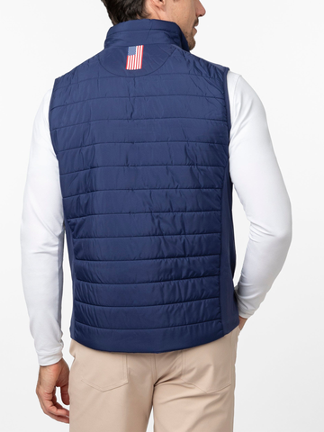 Fulton Performance Vest in Fleet Navy/White - USA