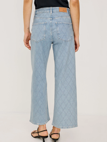 Getty Crop Jean in Quilted Stud