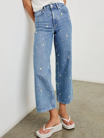 Getty Crop in Indigo Floral