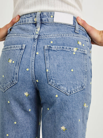 Getty Crop in Indigo Floral
