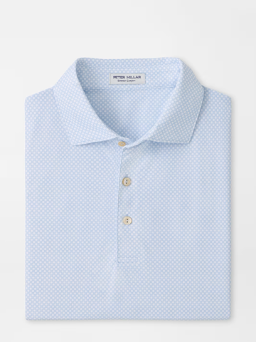 Grant Performance Mesh Polo in Stream Blue
